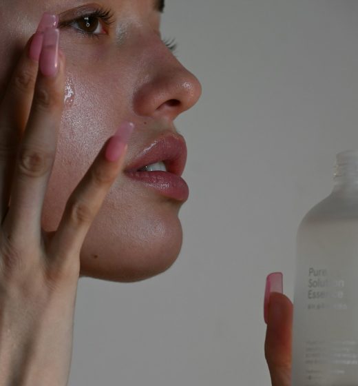 Applying a brightening serum for dullness and uneven tone