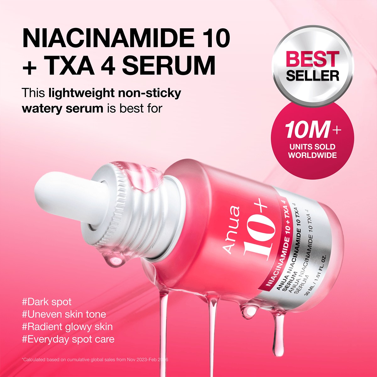 Anua Niacinamide 10% + TXA 4% Serum 30ml