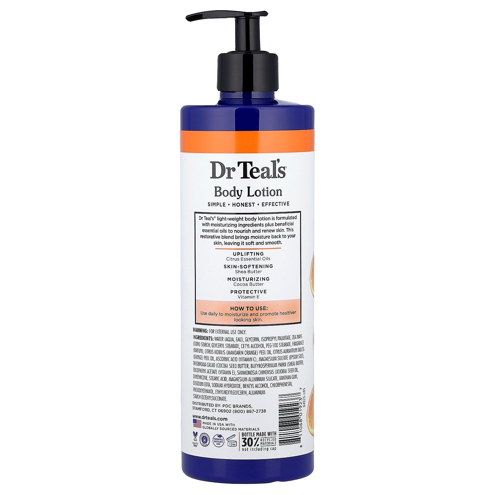 Dr Teal's Body Lotion Glow & Radiance with Vitamin C & Citrus 532ml